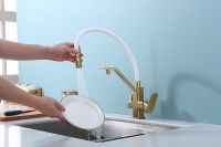 Товар: Смеситель для кухни Raglo Золото матовое Белый арт-R85.62.03 - фото 8 Смеситель для кухни Raglo Золото матовое Белый арт-R85.62.03 — фото 8, Смесители для кухни