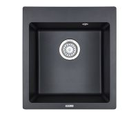Granula- (чёрный металлик), кухонная мойка, кварц арт-4651, ШВАРЦ — фото 1, Кухонные мойки
