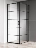 Товар: Душевой уголок AQUAme 80x80 L профиль Черный матовый стекло прозрачное арт-AQM5215-LH-8 - фото 5 Душевой уголок AQUAme 80x80 L профиль Черный матовый стекло прозрачное арт-AQM5215-LH-8 — фото 5, Квадратные душевые уголки