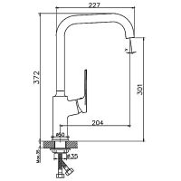 Смеситель для кухни Haiba Пепельный арт-HB70533-3 — фото 2, Смесители для кухни