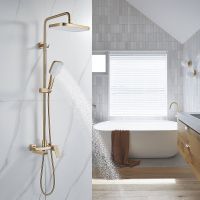 Товар: Душевая система Rose R18G Золото матовое арт-R1836G - фото 2 Душевая система Rose R18G Золото матовое арт-R1836G — фото 2, Душевые стойки