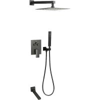 Душевая система ALMAes Eden Черная матовая арт-TVZ-0817 — фото 1, Встраиваемые душевые комплекты