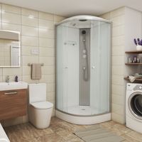 Душевая кабина Niagara Eco (90х90х215) низкий поддон(13см),стекло матовое,3 места арт-E90/13/MT — фото 1, Душевые кабины