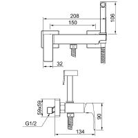 Товар: Гигиенический душ со смесителем Raglo Золото матовое арт-R01.51.03 - фото 2 Гигиенический душ со смесителем Raglo Золото матовое арт-R01.51.03 — фото 2, Гигиенические души