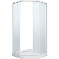 Душевой уголок Parly 90x90 ZEР911FR профиль Белый стекло матовое арт-ZEP91FR — фото 6, Душевые уголки трапеция
