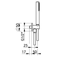 Душевой гарнитур Cisal Shower Хром арт-C200303021 — фото 2, Душевые гарнитуры на держателе