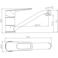 Товар: Смеситель для раковины Rossinka Хром арт-RS46-22 - фото 2 Смеситель для раковины Rossinka Хром арт-RS46-22 — фото 2, Смесители для раковины