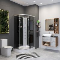 Душевая кабина Niagara Classic NG-3512-14RBKTG (120х80х210) низкий поддон(13см),стекло тонированное, арт-35121433RBKTG — фото 1, Душевые кабины