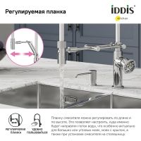 Товар: Смеситель для кухни Iddis Grange Хром глянцевый арт-GRASBFLi05 - фото 6 Смеситель для кухни Iddis Grange Хром глянцевый арт-GRASBFLi05 — фото 6, Смесители для кухни