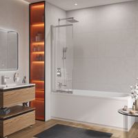 Душевая шторка на ванну CEZARES арт-SLIDER-VF-11-90/150-C-Cr — фото 2, Шторки для ванной раздвижные