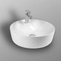 Раковина-чаша Bond 43 Белая глянцевая арт-S03-430 — фото 2, Раковины накладные