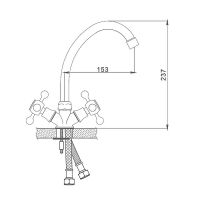 Товар: Смеситель для кухни Accoona Эконом Хром арт-A5681 - фото 2 Смеситель для кухни Accoona Эконом Хром арт-A5681 — фото 2, Смесители для кухни