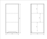 Полупенал QL35, 35 см, подвесной, правый, 1 дверца, 2 стеклянные полки, белый глянец арт-99.0010 — фото 5, Пеналы для ванной комнаты