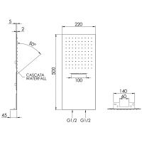 Верхний душ Remer Черный матовый арт-350UFCANOX — фото 2, Верхние души