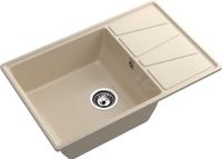 GRANFEST Мойка VERTEX 780L 1-чаша+крыл 780*500мм кашемир арт.GF- арт-V-780L кашемир — фото 1, Кухонные мойки