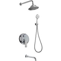 Душевая система Bronze de Luxe Pure Хром арт-A800/9143-3 — фото 1, Встраиваемые душевые комплекты