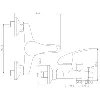 Смеситель для ванны Rossinka Хром арт-Y40-31 — фото 2, Смеситель для ванны