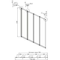 Товар: Шторка на ванну Ambassador Bath Screens 90х140 профиль Хром стекло CrystalPure арт-16041110L - фото 5 Шторка на ванну Ambassador Bath Screens 90х140 профиль Хром стекло CrystalPure арт-16041110L — фото 5, Складные шторки для ванной