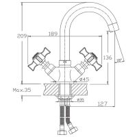 Смеситель для кухни Haiba Хром арт-HB4524 — фото 2, Смесители для кухни