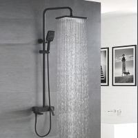 Душевая система Rose R27H Черная матовая арт-R2736H — фото 4, Душевые стойки