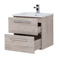 Тумба GIO, 60 см, подвесная, 2 ящика, дуб кантри арт-77.0102D — фото 8, Тумбы под раковину