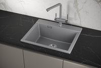 Granula-ES-, кухонная мойка, кварц, ESTETICA арт-5804, АЛЮМИНИУМ — фото 1, Кухонные мойки