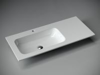 Раковина накладная Grace прямоугольная 1010*457*137мм, чаша слева, с отверстием под смеситель, цвет  арт-CN7014 — фото 5, Раковины встраиваемые сверху