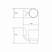 Аксесс Weser K- Подстаканник одинарный (блистер), хром, WasserKRAFT арт-8628 — фото 2, Прочие аксессуары и комплектующие