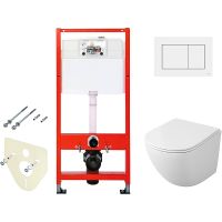 Комплект унитаза Owl 1975 Vind Cirkel-H TOWLT190302 с инсталляцией Tece Base 9400413 с сиденьем Микр арт-TOWLT190302+9400413 — фото 1, Комплекты унитаз + инсталляция