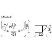 Раковина Ceramicanova Element 45 R Белая арт-CN6038R — фото 13, Мини-раковины