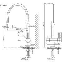 Смеситель для кухни Sancos Moro Черный матовый арт-SC4006MB — фото 6, Смесители для кухни