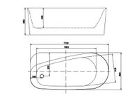 Ванна акриловая,отдельностоящая, AQUATEK ПРИМА 1700 * 800 * 580. В Комплекте со сливом и арт-AQ-1115780 — фото 9, Акриловые ванны