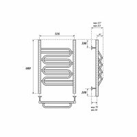 Товар: Водяной полотенцесушитель Point Юпитер Премиум П5 500x600 Хром арт-PN01156S - фото 2 Водяной полотенцесушитель Point Юпитер Премиум П5 500x600 Хром арт-PN01156S — фото 2, Водяные полотенцесушители