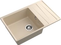 GRANFEST Мойка LEVEL 760L 1-чаша+крыло 760*500 кашемир арт.GF- арт-LV-760L кашемир — фото 1, Кухонные мойки