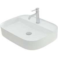 Раковина AQUAme 59 Белая глянцевая арт-AQM5003 — фото 1, Раковины накладные