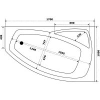Акриловая ванна Creto Madison 170х105 R без гидромассажа арт-22-1116 — фото 2, Акриловые ванны