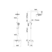 Душевая система Iddis Shelfy Хром арт-SHESB3Bi06 — фото 3, Душевые стойки