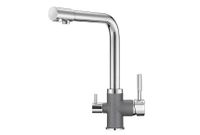 Granula- (ЧЁРНО-СЕРЫЙ), СМЕСИТЕЛЬ КУХОННЫЙ арт-3015, XРОМ/ГРАФИТ — фото 2, Смесители для кухни