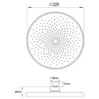 Верхний душ Melodia della vita Standard Middle Черный арт-MKP27012C_bk — фото 2, Верхние души