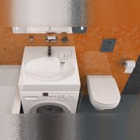 Раковина Maretti Eleganza 60 на стиральную машину Белая арт-EN13SM69-844 — фото 3, Раковины на стиральную машину