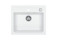 Мойка для кухни ALVEUS GRANITAL ATROX 30 ARCTIC - G11 590 X 500 1X в комплекте с сифоном 1132823, арт-1131991.0 — фото 1, Кухонные мойки