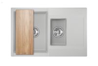 Granula-ES- (БЕЛЫЙ), кухонная мойка, кварц, ESTETICA арт-7808, АРКТИК — фото 3, Кухонные мойки