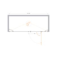 Душевая дверь CEZARES арт-VERONA-W-B-13-90+60/30-C-Cr — фото 3, Распашные душевые двери