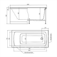Акриловая ванна Alex Baitler Garda 120x70 без гидромассажа арт-GARDA 120*70 — фото 2, Акриловые ванны