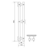 Водяной полотенцесушитель Melodia della vita Etude 100x08 П2 Полированная сталь арт-MTREE10008 — фото 2, Водяные полотенцесушители