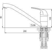 Смеситель для кухни Melodia della vita Jive Хром арт-MDV35410 — фото 2, Смесители для кухни