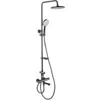 Душевая система Swedbe Hermes с термостатом Черная матовая арт-5114B — фото 1, Душевые стойки