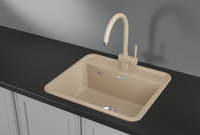 Granula-, кухонная мойка, СтандАРТ кварц арт-5601, БЕЖЕВЫЙ — фото 1, Кухонные мойки