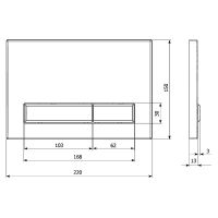 Клавиша смыва KK POL M08 Хром арт-SPP/381/0/K — фото 2, Кнопки смыва