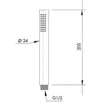 Товар: Ручной душ Remer Черный матовый арт-317MDNOX - фото 2 Ручной душ Remer Черный матовый арт-317MDNOX — фото 2, Лейки для душа